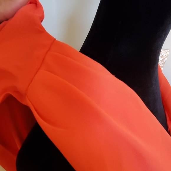 The Limited- Orange size 14 midi dress draped neck - Picture 6 of 6